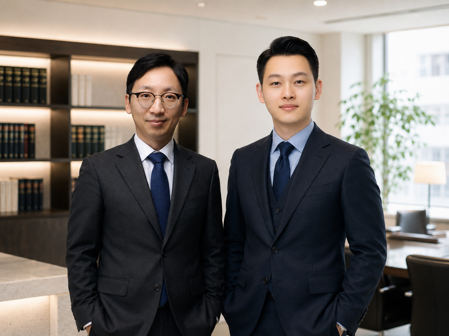 왼쪽부터 고려법률사무소 강영상 변호사와 박욱진 변호사